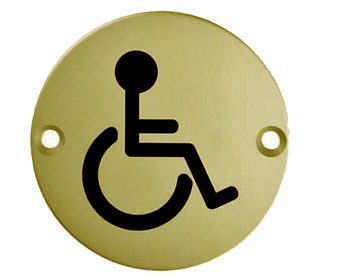 Disabled Symbol, Polished Brass - SSD